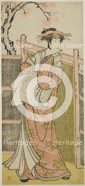 The Actor Sawamura Sojuro III as the Spirit of the Courtesan Takao in the Play Takao..., c. 1787. Creator: Katsukawa Shunko.