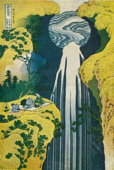 The waterfall of Amida behind the Kiso Road, c1832. (1925). Artist: Hokusai