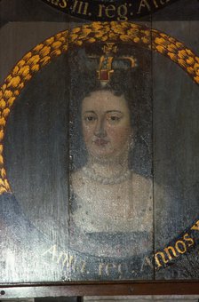 Queen Anne (1665-1714) at Chichester Cathedral, Sussex, 20th century. Artist: CM Dixon.