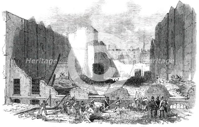 Ruins of the Great Fire in Mark-Lane - sketched from Seething-Lane, 1850. Creator: Unknown.