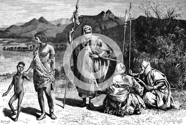 A group of Tibbus, North Africa, 1895.Artist: Ivan Pranishnikoff