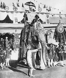 The Prince of Wales with the Maharajah of Gwalior during his Indian tour, 1921. Creator: Unknown.