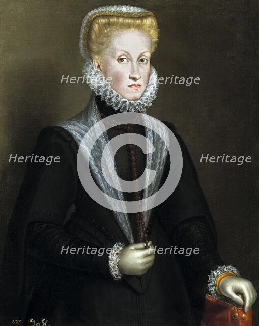 Portrait of Anna of Austria (1549-1580), Queen consort of Spain and Portugal, 1573. Creator: Anguissola, Sofonisba (ca. 1532-1625).