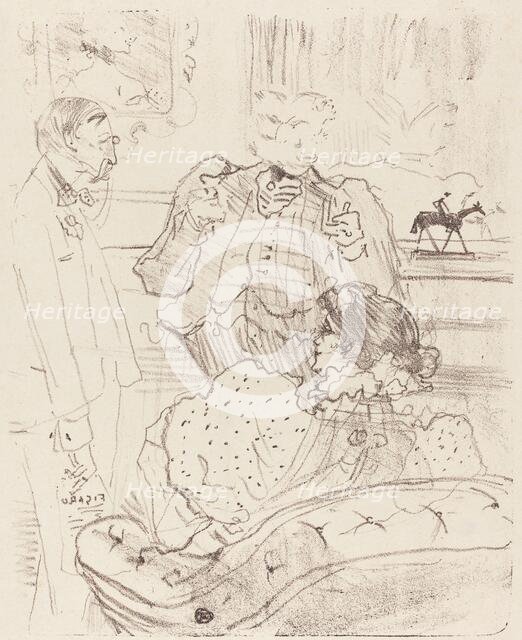 The Forfeit (La gage), 1897. Creator: Henri de Toulouse-Lautrec.