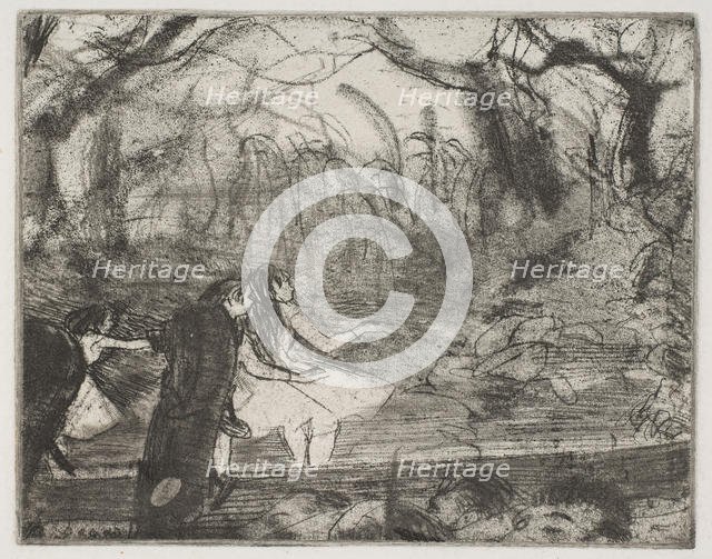 On Stage III, 1876-77. Creator: Edgar Degas.