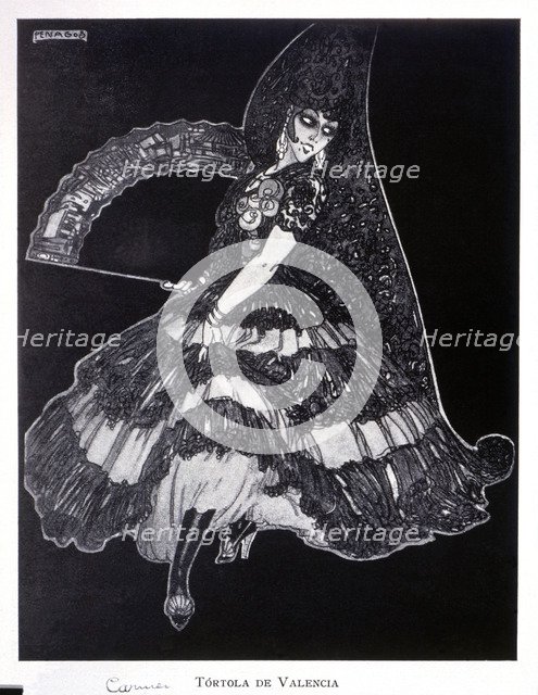Carmen Tortola Valencia (1882-1955), Andalusian dancer.