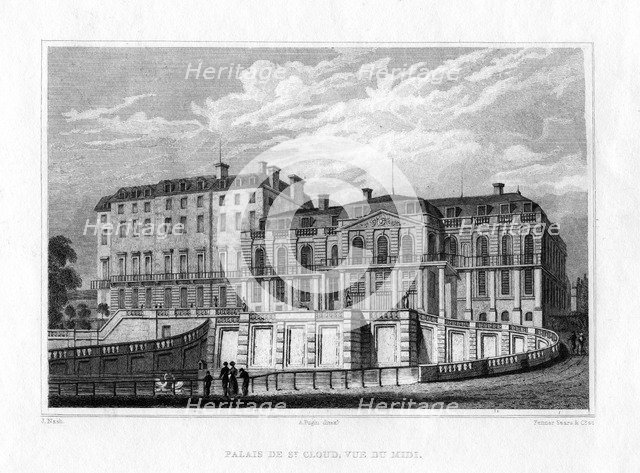 Palais de St Cloud, Paris, c1830. Artist: J Nash