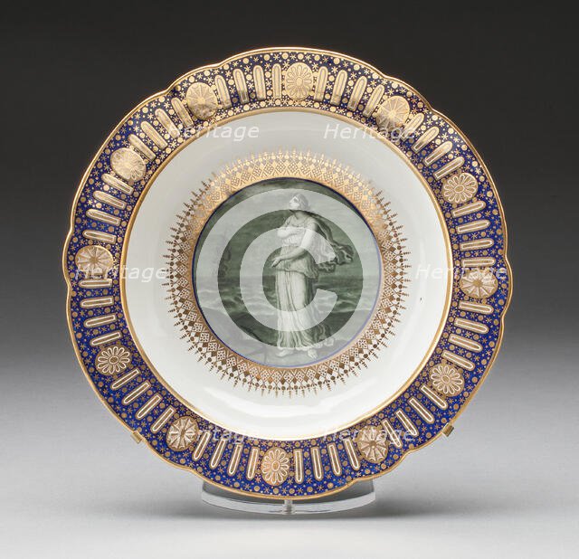 Soup Plate from the "Hope Service" Made for the Duke of Clarence, Worcester, c. 1792. Creator: Royal Worcester.