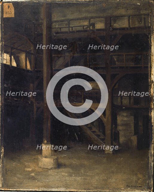 Vue intérieure de l'ancien manège de la rue Sainte-Marguerite, à l'emplacement de..., 1875. Creator: Pascal Adolphe Jean Dagnan-Bouveret.