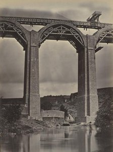 Pont-de-Buis, on the Doufine, France, c. 1865. Creator: Jules DuClos (French).