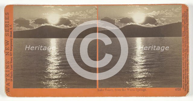 Lake Tahoe, from the Warm Springs, 1878/82. Creator: Carleton Emmons Watkins.