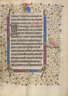 Decorated Text Page; Book of Hours, about 1410. Creator: Unknown.