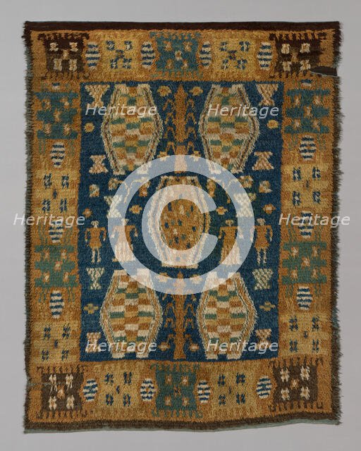 Carpet (Known as a "Ryijy" or "Rya"), Finland, 1701/25. Creator: Unknown.