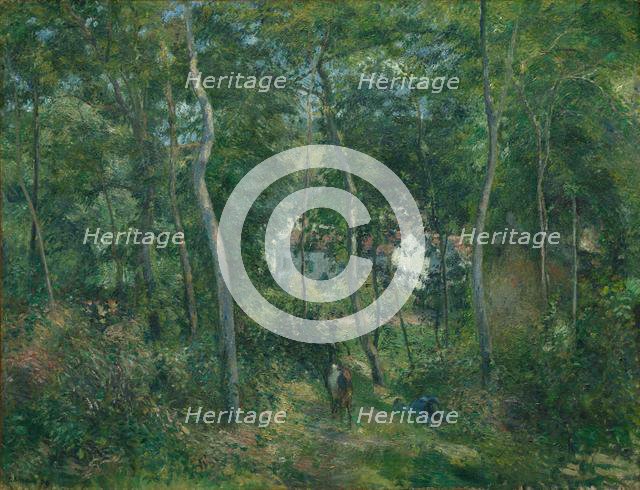 Edge of the Woods Near LHermitage, Pontoise, 1879. Creator: Camille Pissarro (French, 1830-1903).