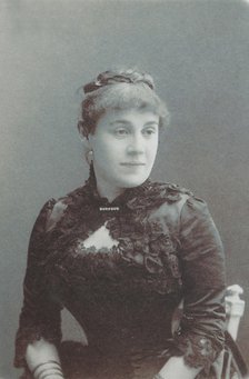 Portrait of the opera singer Anna Alexandrovna Bichurina (1853-1888) , 1886.