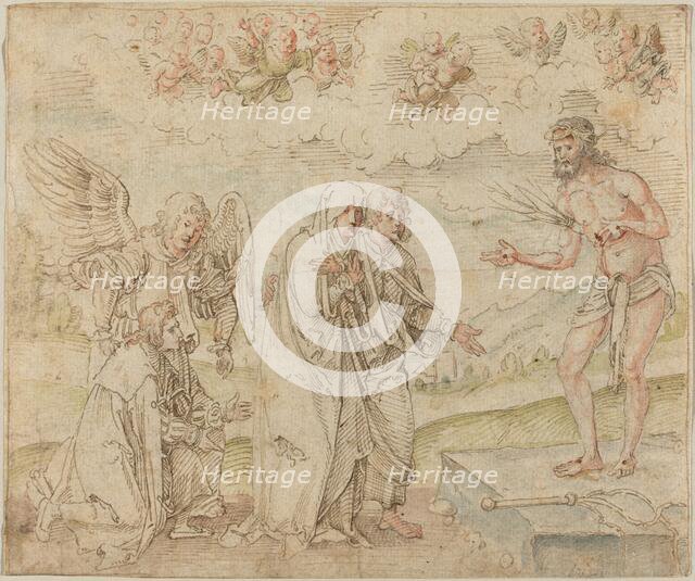 Mary and John before the Man of Sorrows, c. 1514. Creator: Hans von Kulmbach.