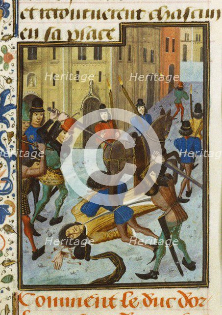 The Assassination of Louis I, Duke of Orléans, ca. 1470-1480. Artist: Maître de la Chronique d'Angleterre (active ca 1470-1480)