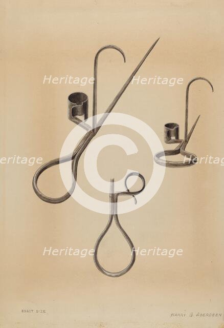 Candle Holder, c. 1937. Creator: Harry G Aberdeen.