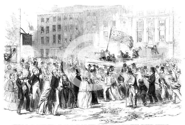 Shipwreck of "The Northern Belle": the Crew of "The Mary White", in their Life-boat, drawn through B Creator: Unknown.