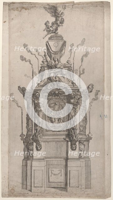 Catafalque, 1626-80. Creator: Giovanni Francesco Grimaldi.