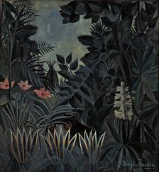  'The equatorial jungle', 1909, by Henri Rousseau.