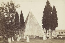 Pyramid of Gaius (Caius) Cestius from the southeast, Rome, between 1870-1880.  Creator: Unknown.