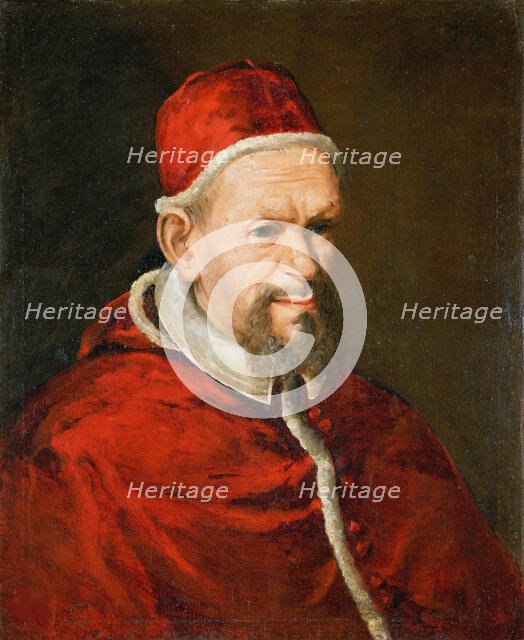 Portrait of Pope Innocent X (1574-1655). Creator: Pareja, Juan de (1606-1670).