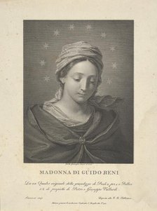 The Virgin in half length looking down..., 1810-30. Creator: Giovita Garavaglia.