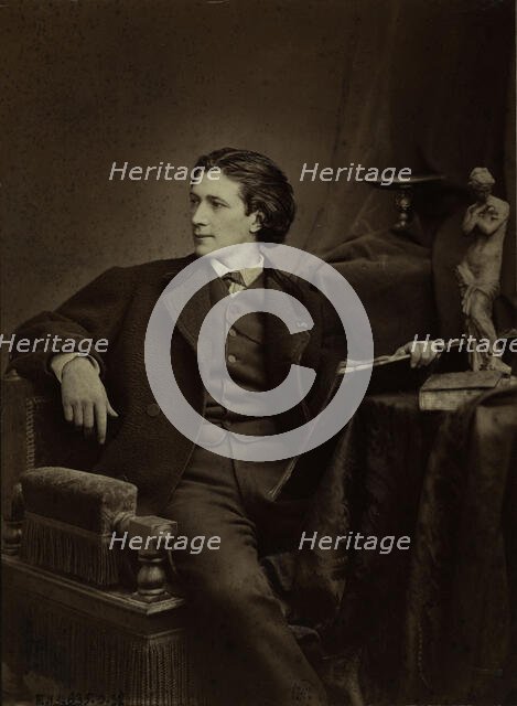 Portrait of the dramatist Victorien Sardou (1831-1908), ca 1865. Creator: Anonymous.