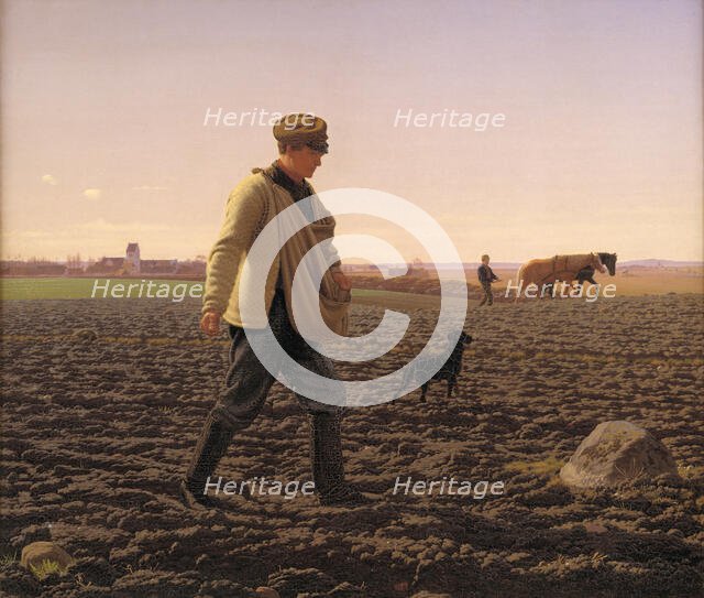 The sower, 1859. Creator: Vermehren, Frederik (1823-1910).