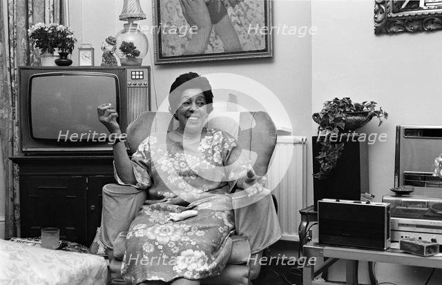 Adelaide Hall at Home, London, May 1989. Creator: Brian O'Connor.