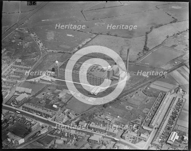 Bamber Bridge Cotton Mill, Bamber Bridge, Lancashire, c1930s. Creator: Arthur William Hobart.