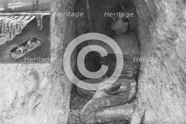 ''Un sapeur-mineur a son obscur et perilleux travail dans une galerie', 1915. Creator: Unknown.