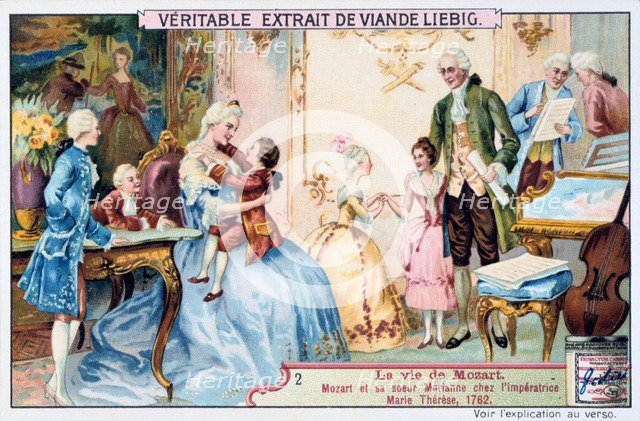 Mozart at the age of seven in front of Empress Maria Theresa, 1763. (1906). Artist: Anon