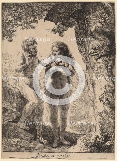 Adam and Eve, 1638. Creator: Rembrandt Harmensz van Rijn.