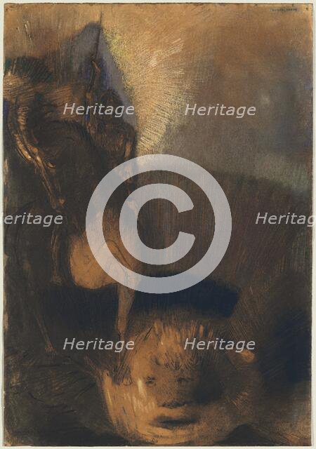 Saint George and the Dragon, 1880s and c. 1892. Creator: Odilon Redon.