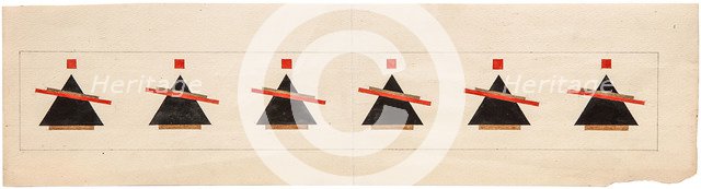 Sketch for a Suprematist Composition, 1922. Artist: Chashnik, Ilya Grigoryevich (1902-1929)