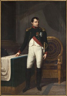 Portrait of Napoleon I (1769-1821), in the uniform of a Colonel of the cavalry of the Guard, 1809. Creator: Robert Lefevre.