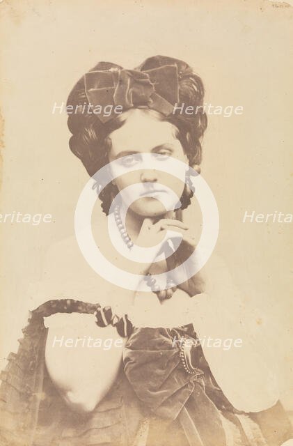 [La Comtesse décolletée; Roses mousseuses], 1861-67. Creator: Pierre-Louis Pierson.