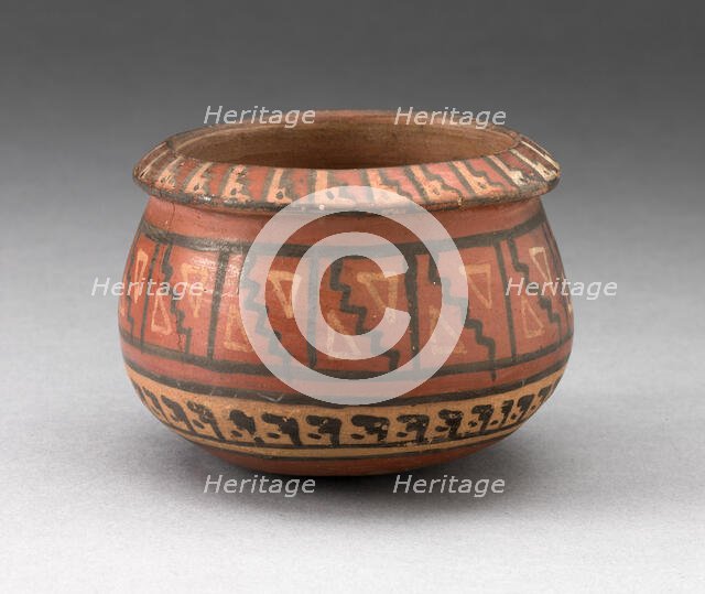 Miniature Bowl with Geometric Textile-Like Pattern, A.D. 1450/1532. Creator: Unknown.