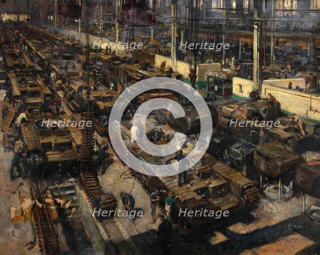 Production of tanks, between 1939 and 1946. Creators: Central Office of Information, Terence Tenison Cuneo.