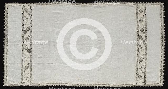 Needlepoint (Cutwork) and Bobbin Lace Cloth, 16th century. Creator: Unknown.