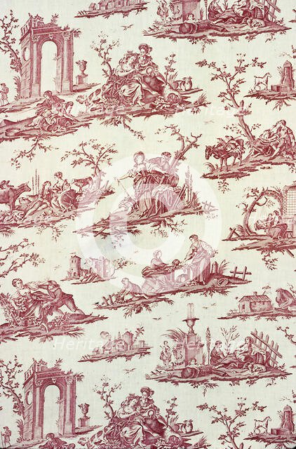 Le Mouton Chéri (Furnishing Fabric), Nantes, c. 1785. Creator: Petitpierre Frères & Cie.