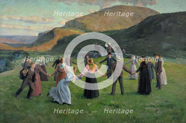 Youth Festivity in Eggedal, 1895. Creator: Christian Skredsvig.