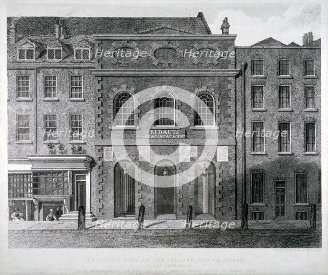 View of the King's Theatre, Haymarket, London, 1789.                                                 Artist: Charles John Smith