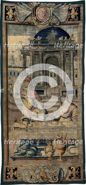 The Feast [central part], from The Story of Artemisia, France, 1607/30. Creator: Unknown.