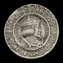 Charles V, 1500-1558, King of Spain 1516-1556, Holy Roman Emperor 1519 [obverse], 1521. Creator: Albrecht Durer.