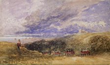 Peace and War, Lympne Church and Castle, 1847-49. Creator: David Cox the Elder.