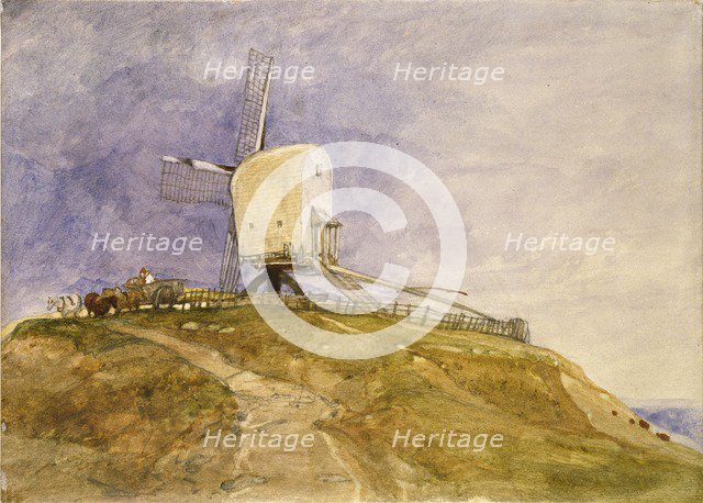 A Windmill on a Hill at Eye, Suffolk, early 19th century. Artist: John Sell Cotman.