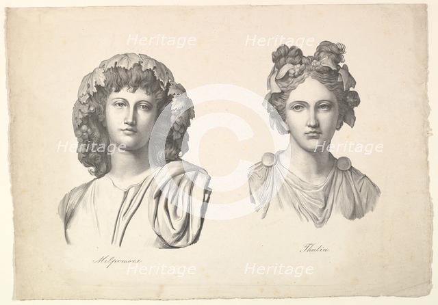 Melpomene and Thalia, 1823-26. Creator: Johann Gottfried Schadow.